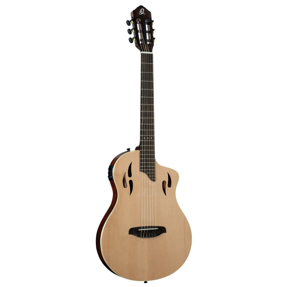 Ortega RTPSTD-NAT TourPlayer DeLuxe Nylon String Guitar 6-String - Spruce Natural + Gig Bag