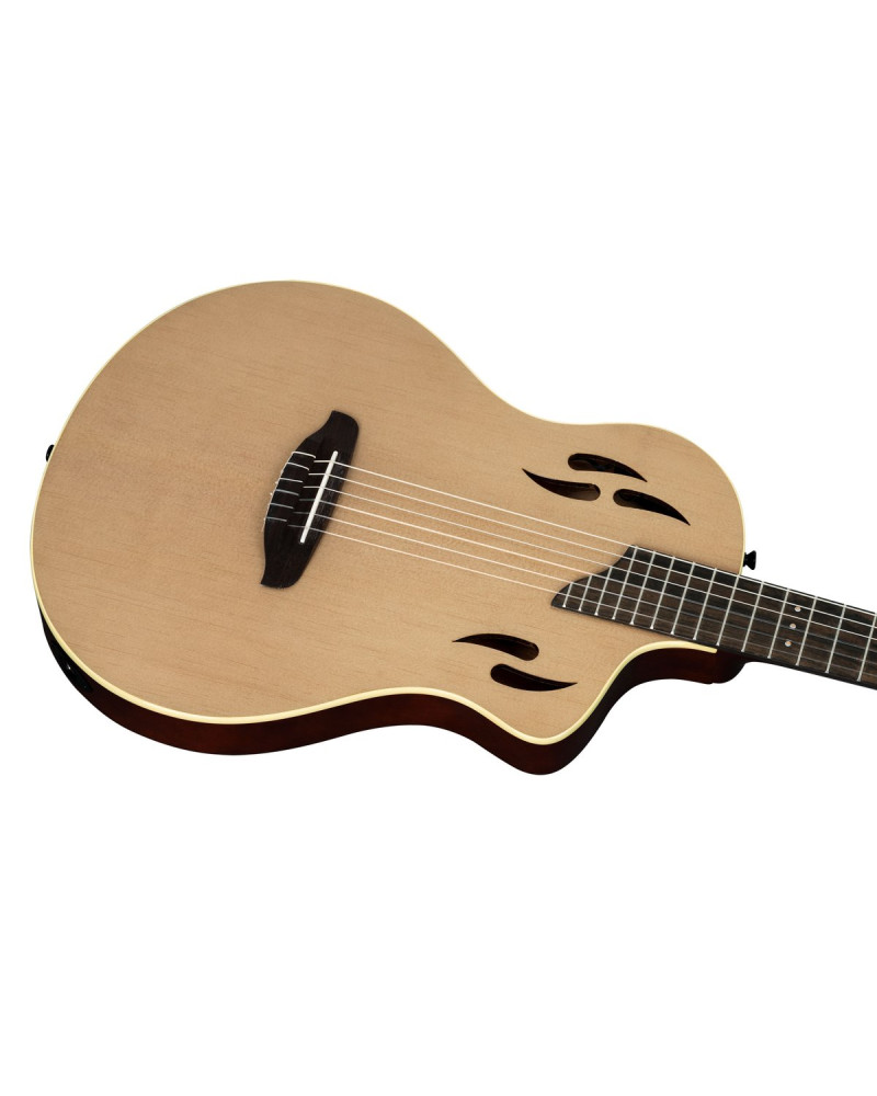 Ortega RTPSTD-NAT TourPlayer DeLuxe Nylon String Guitar 6-String - Spruce Natural + Gig Bag