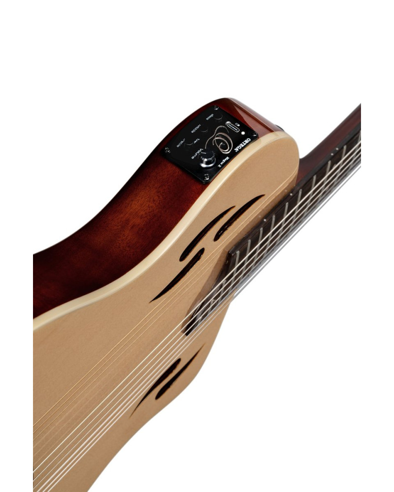 Ortega RTPSTD-NAT TourPlayer DeLuxe Nylon String Guitar 6-String - Spruce Natural + Gig Bag