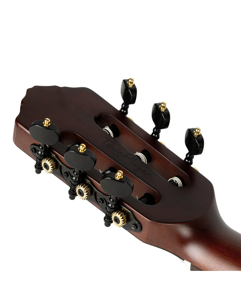 Ortega RTPSTD-NAT TourPlayer DeLuxe Nylon String Guitar 6-String - Spruce Natural + Gig Bag