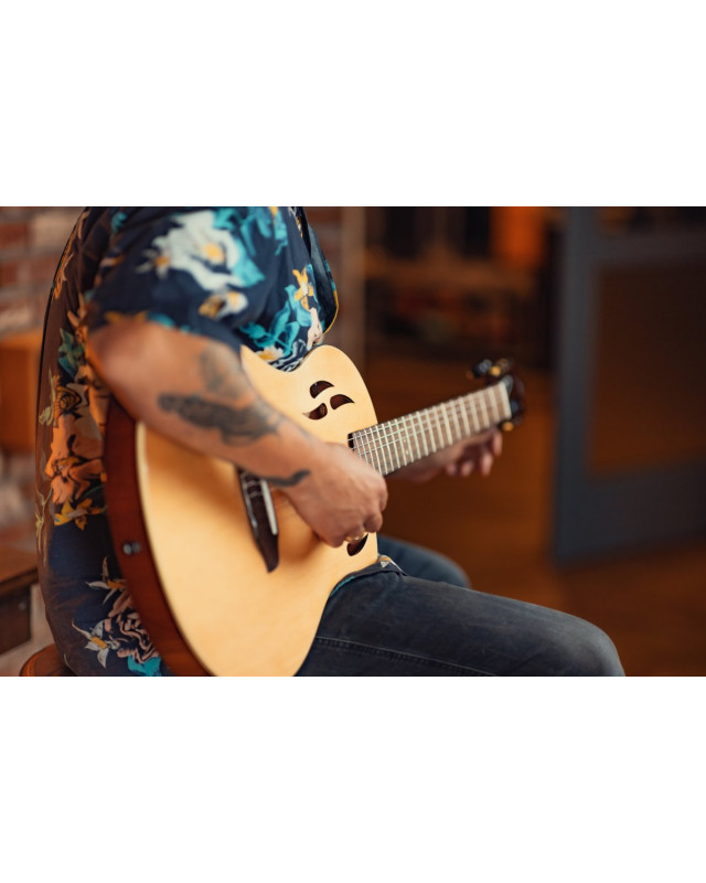 Ortega RTPSTD-NAT TourPlayer DeLuxe Nylon String Guitar 6-String - Spruce Natural + Gig Bag