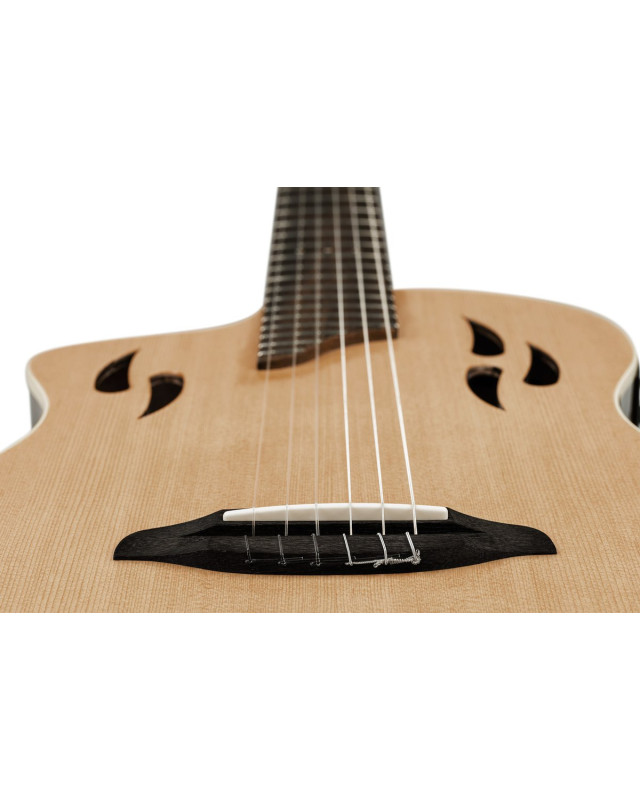 Ortega RTPSTD-NAT-L TourPlayer DeLuxe Nylon String Guitar 6 String Lefty - Spruce Natural + Gig Bag