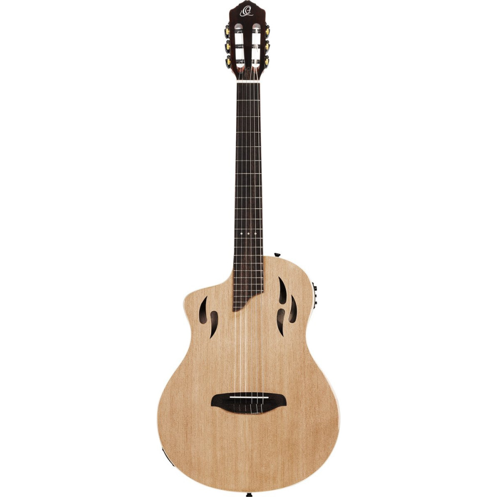 Ortega RTPSTD-NAT-L TourPlayer DeLuxe Nylon String Guitar 6 String Lefty - Spruce Natural + Gig Bag