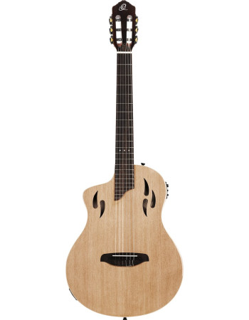 Ortega RTPSTD-NAT-L TourPlayer DeLuxe Nylon String Guitar 6 String Lefty - Spruce Natural + Gig Bag