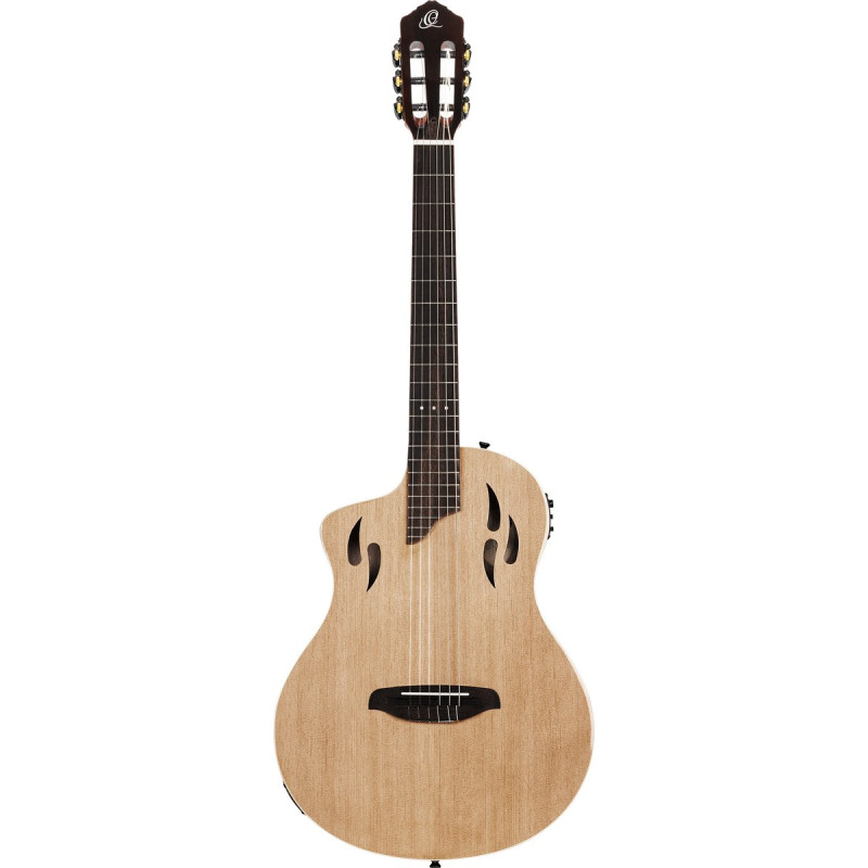 Ortega RTPSTD-NAT-L TourPlayer DeLuxe Nylon String Guitar 6 String Lefty - Spruce Natural + Gig Bag