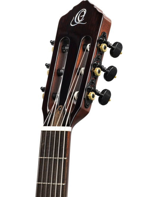Ortega RTPSTD-NAT-L TourPlayer DeLuxe Nylon String Guitar 6 String Lefty - Spruce Natural + Gig Bag