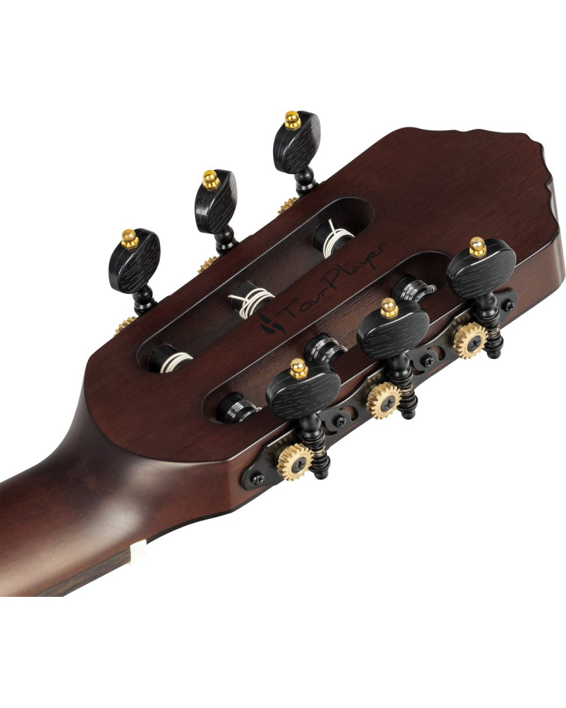 Ortega RTPSTD-NAT-L TourPlayer DeLuxe Nylon String Guitar 6 String Lefty - Spruce Natural + Gig Bag