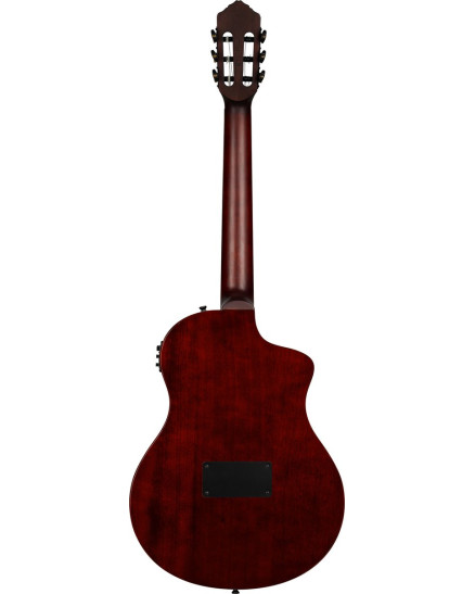 Ortega RTPSTD-NAT-L TourPlayer DeLuxe Nylon String Guitar 6 String Lefty - Spruce Natural + Gig Bag