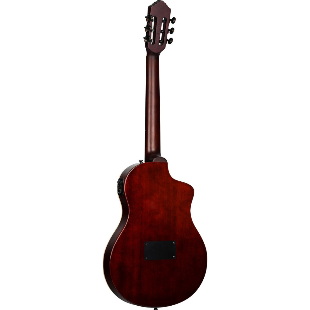 Ortega RTPSTD-NAT-L TourPlayer DeLuxe Nylon String Guitar 6 String Lefty - Spruce Natural + Gig Bag