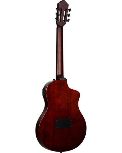 Ortega RTPSTD-NAT-L TourPlayer DeLuxe Nylon String Guitar 6 String Lefty - Spruce Natural + Gig Bag