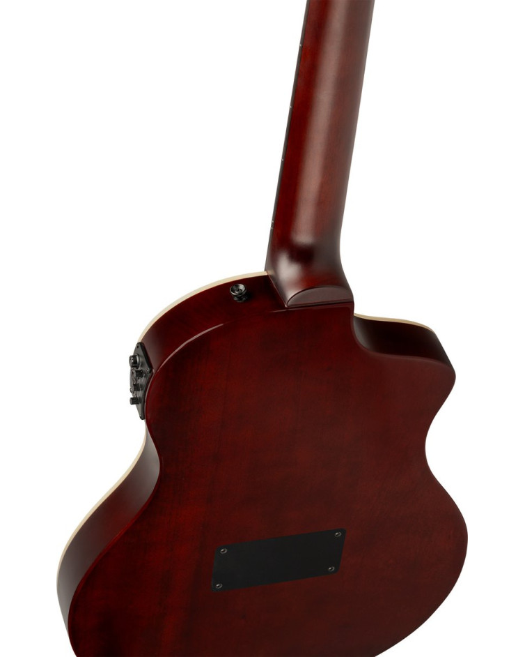 Ortega RTPSTD-NAT-L TourPlayer DeLuxe Nylon String Guitar 6 String Lefty - Spruce Natural + Gig Bag