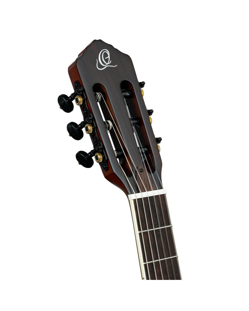 Ortega RTPSTD-SBK TourPlayer DeLuxe Nylon String Guitar 6-String - Spruce Black + Gig Bag