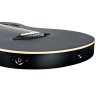 Ortega RTPSTD-SBK-L TourPlayer DeLuxe Nylon String Guitar 6-String Lefty - Spruce Black + Gig Bag