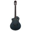 Ortega RTPSTD-SBK-L TourPlayer DeLuxe Nylon String Guitar 6-String Lefty - Spruce Black + Gig Bag