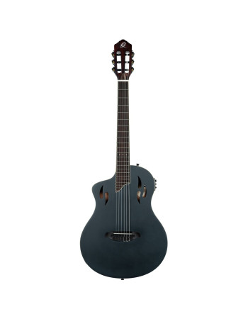 Ortega RTPSTD-SBK-L TourPlayer DeLuxe Nylon String Guitar 6-String Lefty - Spruce Black + Gig Bag