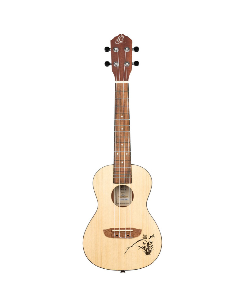 Ortega RU5 Bonfire Series Concert Ukulele 4 String - Spruce/Sapele Natural