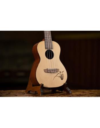 Ortega RU5 Bonfire Series Concert Ukulele 4 String - Spruce/Sapele Natural