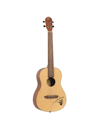 Ortega RU5-BA Bonfire Series Baritone Ukulele 4 String - Spruce/Sapele Natural