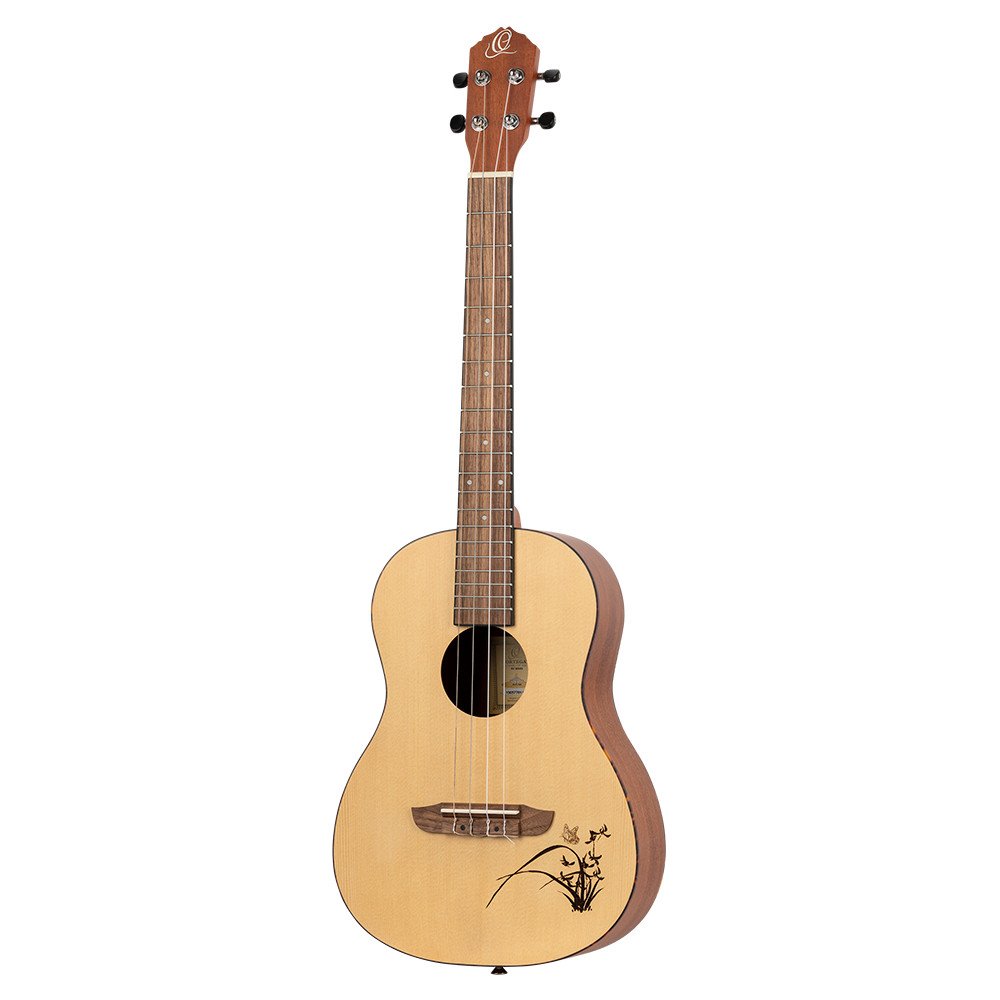 Ortega RU5-BA Bonfire Series Baritone Ukulele 4 String - Spruce/Sapele Natural