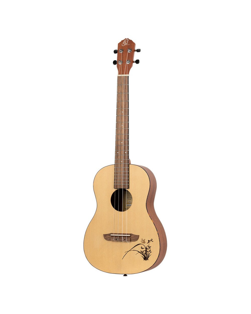 Ortega RU5-BA Bonfire Series Baritone Ukulele 4 String - Spruce/Sapele Natural
