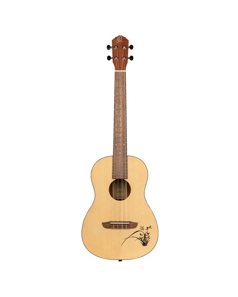 Ortega RU5-BA Bonfire Series Baritone Ukulele 4 String - Spruce/Sapele Natural