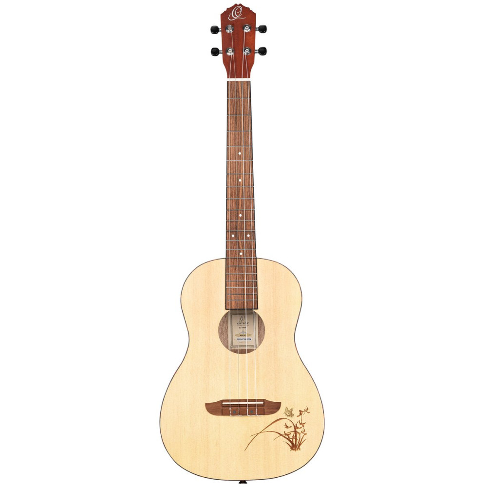 Ortega RU5-BA Bonfire Series Baritone Ukulele 4 String - Spruce/Sapele Natural