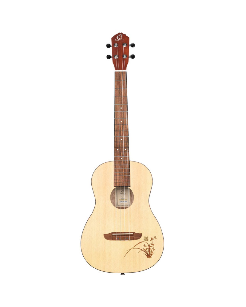 Ortega RU5-BA Bonfire Series Baritone Ukulele 4 String - Spruce/Sapele Natural