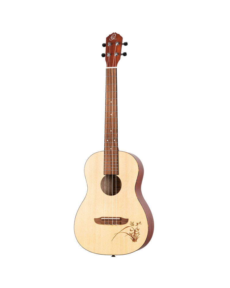 Ortega RU5-BA Bonfire Series Baritone Ukulele 4 String - Spruce/Sapele Natural