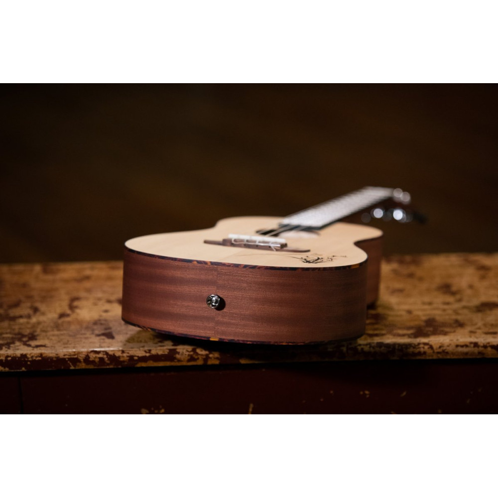 Ortega RU5-BA Bonfire Series Baritone Ukulele 4 String - Spruce/Sapele Natural