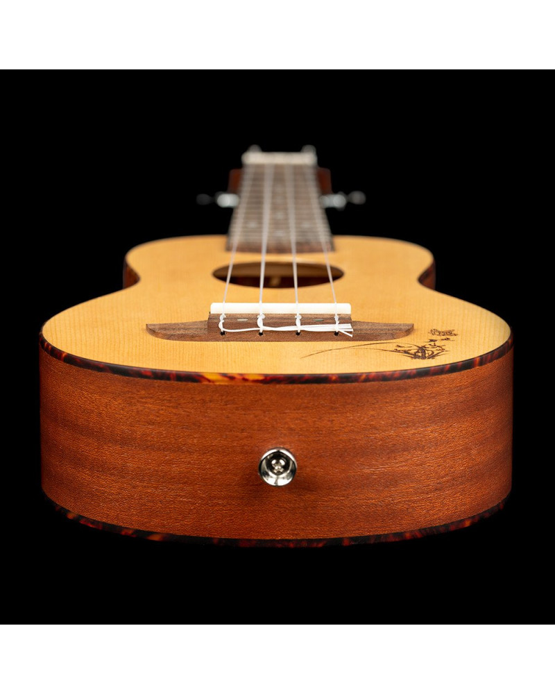 Ortega RU5-SO Bonfire Series Soprano Ukulele 4 String - Spruce/Sapele Natural