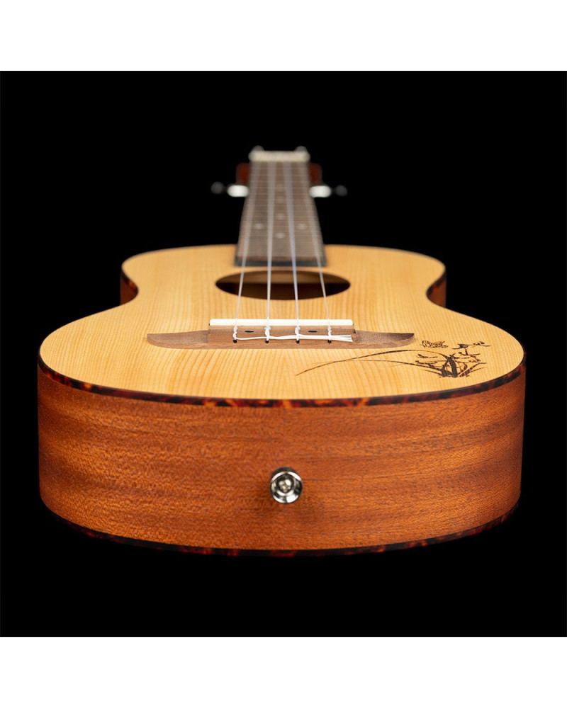 Ortega RU5-TE Bonfire Series Tenor Ukulele 4 String - Spruce/Sapele Natural
