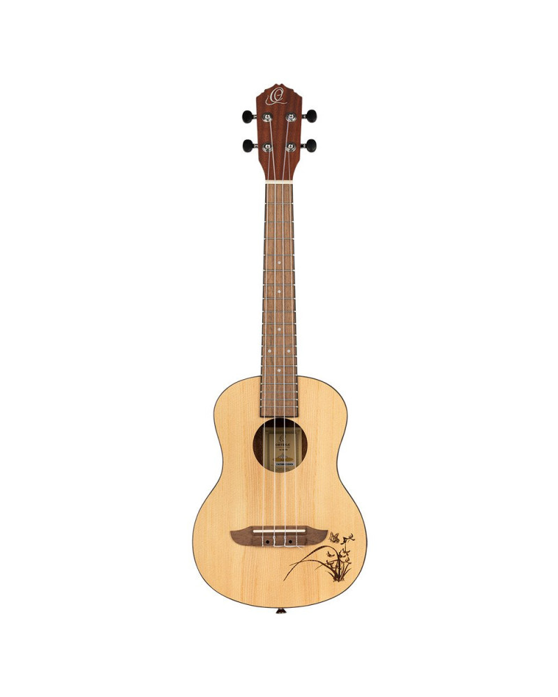 Ortega RU5-TE Bonfire Series Tenor Ukulele 4 String - Spruce/Sapele Natural