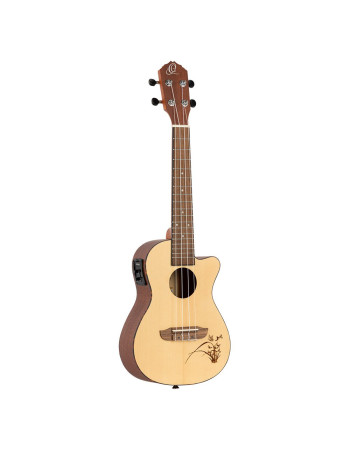 Ortega RU5CE Bonfire Series Preamp Concert Ukulele 4 String - Spruce/Sapele Natural