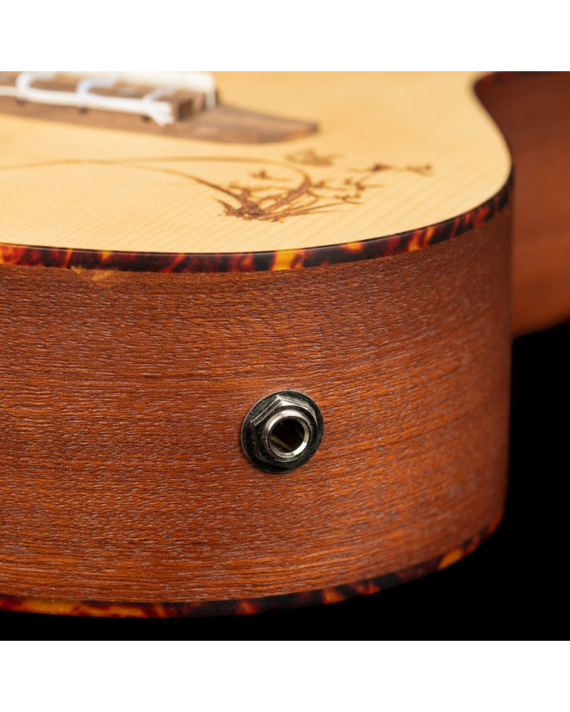 Ortega RU5CE Bonfire Series Preamp Concert Ukulele 4 String - Spruce/Sapele Natural