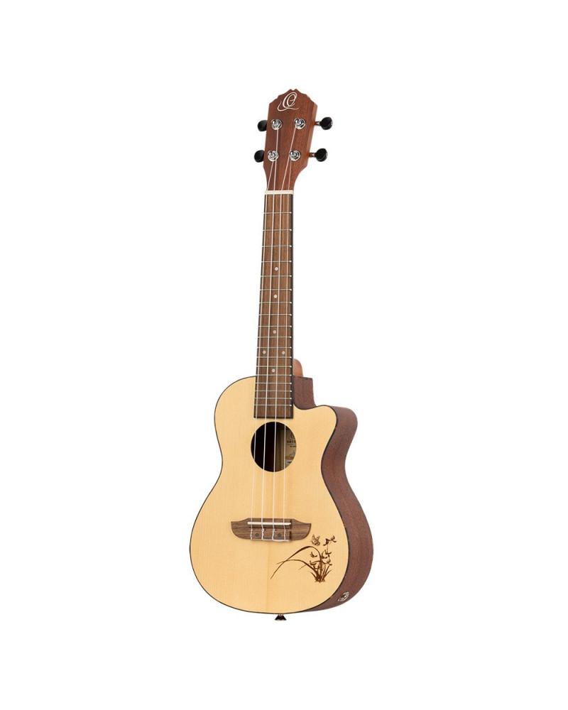 Ortega RU5CE Bonfire Series Preamp Concert Ukulele 4 String - Spruce/Sapele Natural