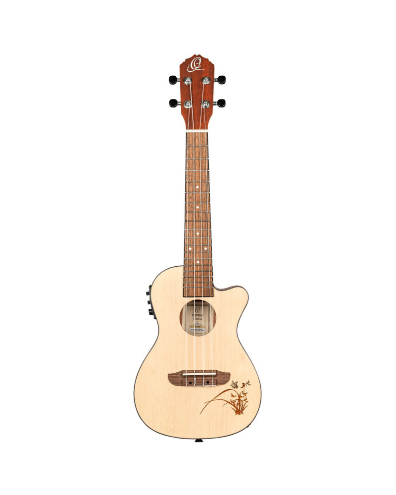 Ortega RU5CE Bonfire Series Preamp Concert Ukulele 4 String - Spruce/Sapele Natural