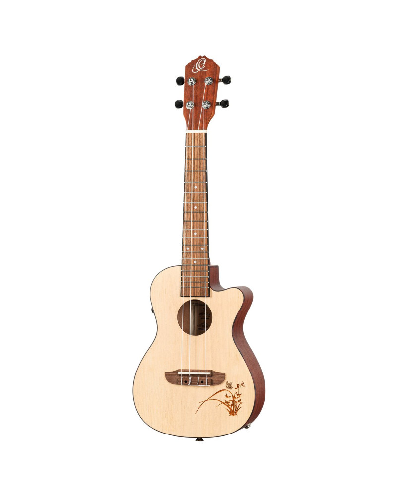 Ortega RU5CE Bonfire Series Preamp Concert Ukulele 4 String - Spruce/Sapele Natural