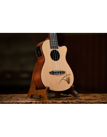 Ortega RU5CE Bonfire Series Preamp Concert Ukulele 4 String - Spruce/Sapele Natural