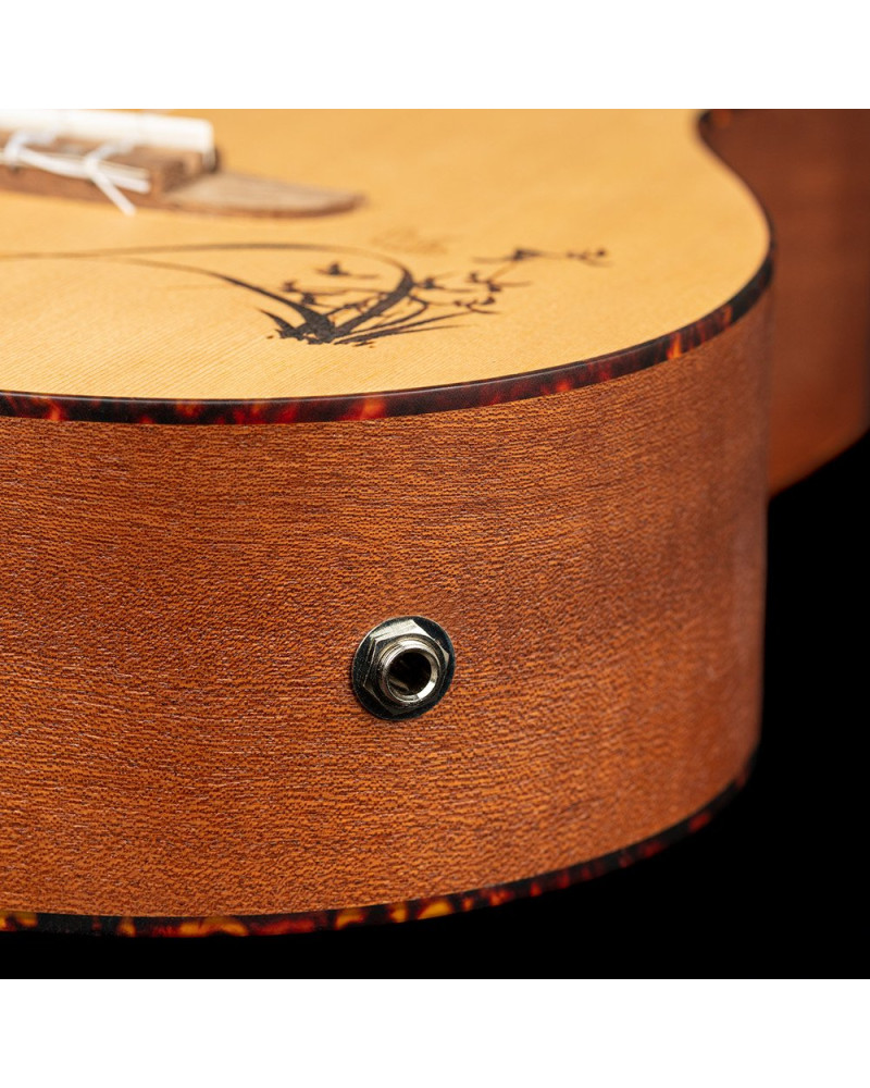 Ortega RU5CE-BA Bonfire Series Preamp Baritone Ukulele 4 String - Spruce/Sapele Natural