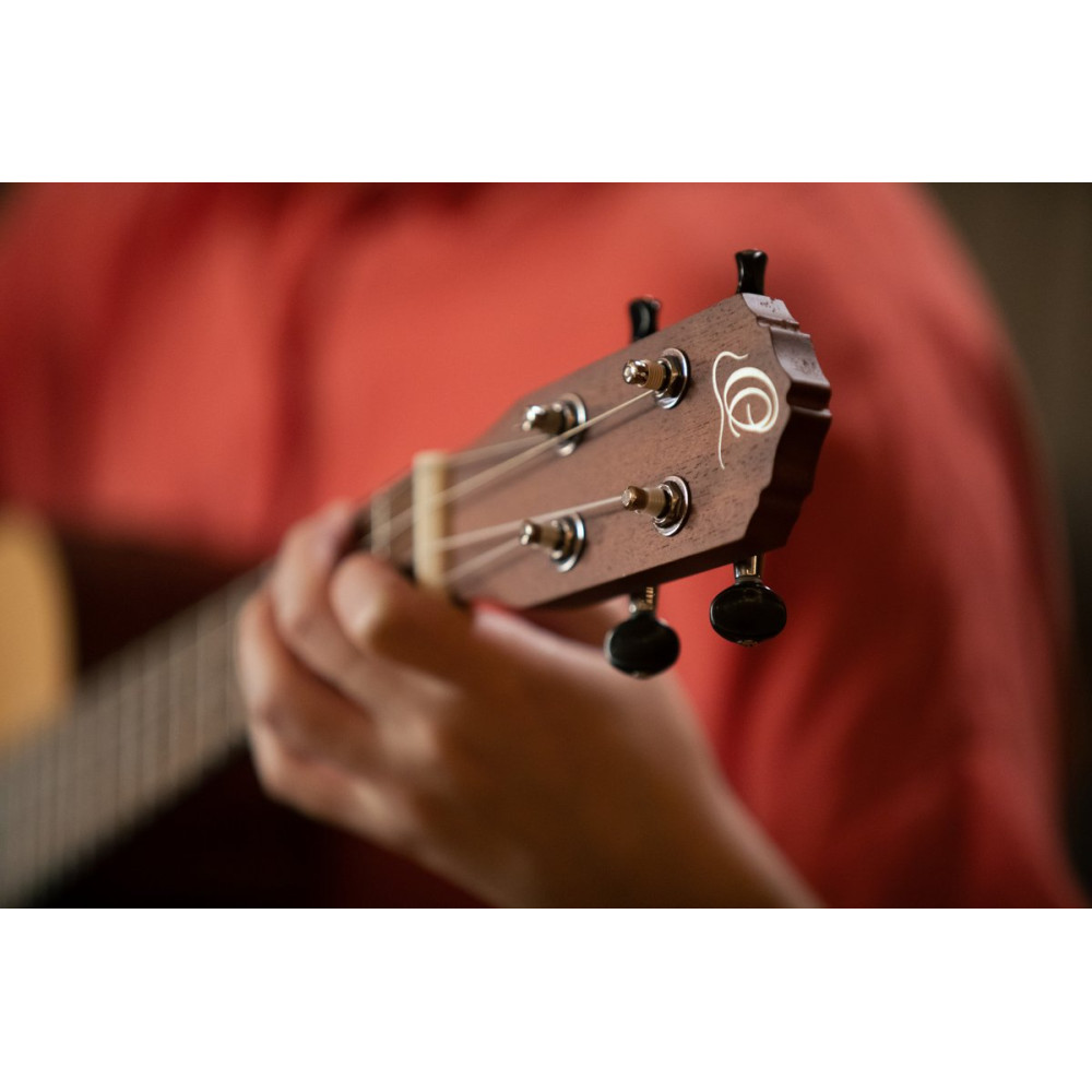 Ortega RU5CE-BA Bonfire Series Preamp Baritone Ukulele 4 String - Spruce/Sapele Natural