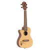 Ortega RU5CE-L Bonfire Series Preamp Concert Ukulele 4 String Lefty - Spruce/Sapele Natural