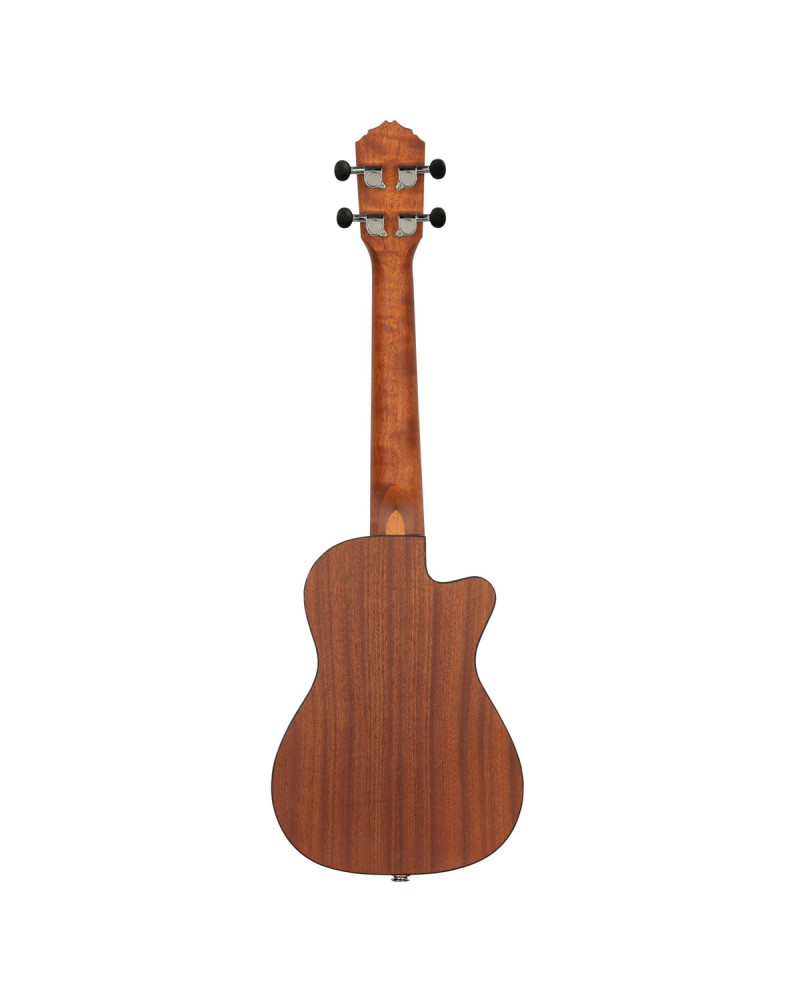 Ortega RU5CE-L Bonfire Series Preamp Concert Ukulele 4 String Lefty - Spruce/Sapele Natural