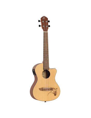 Ortega RU5CE-TE Bonfire Series Preamp Tenor Ukulele 4 String - Spruce/Sapele Natural
