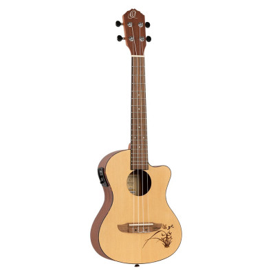 Ortega RU5CE-TE Bonfire Series Preamp Tenor Ukulele 4 String - Spruce/Sapele Natural