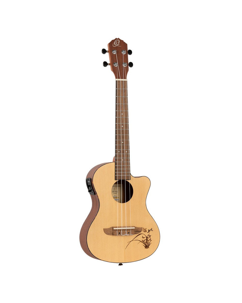 Ortega RU5CE-TE Bonfire Series Preamp Tenor Ukulele 4 String - Spruce/Sapele Natural