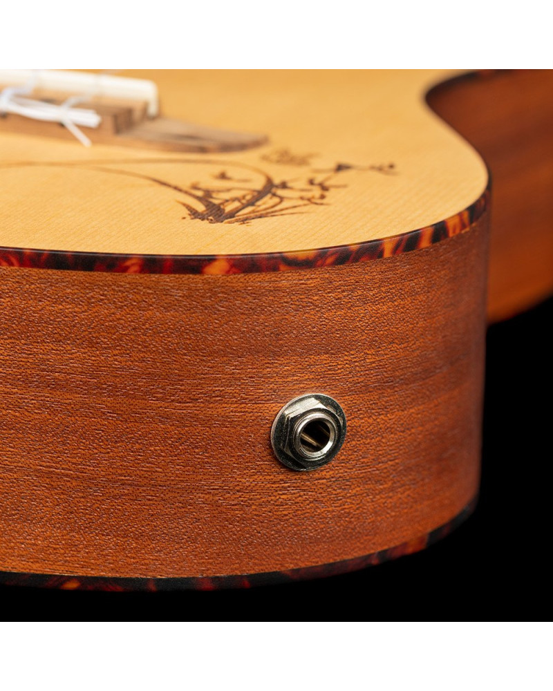 Ortega RU5CE-TE Bonfire Series Preamp Tenor Ukulele 4 String - Spruce/Sapele Natural