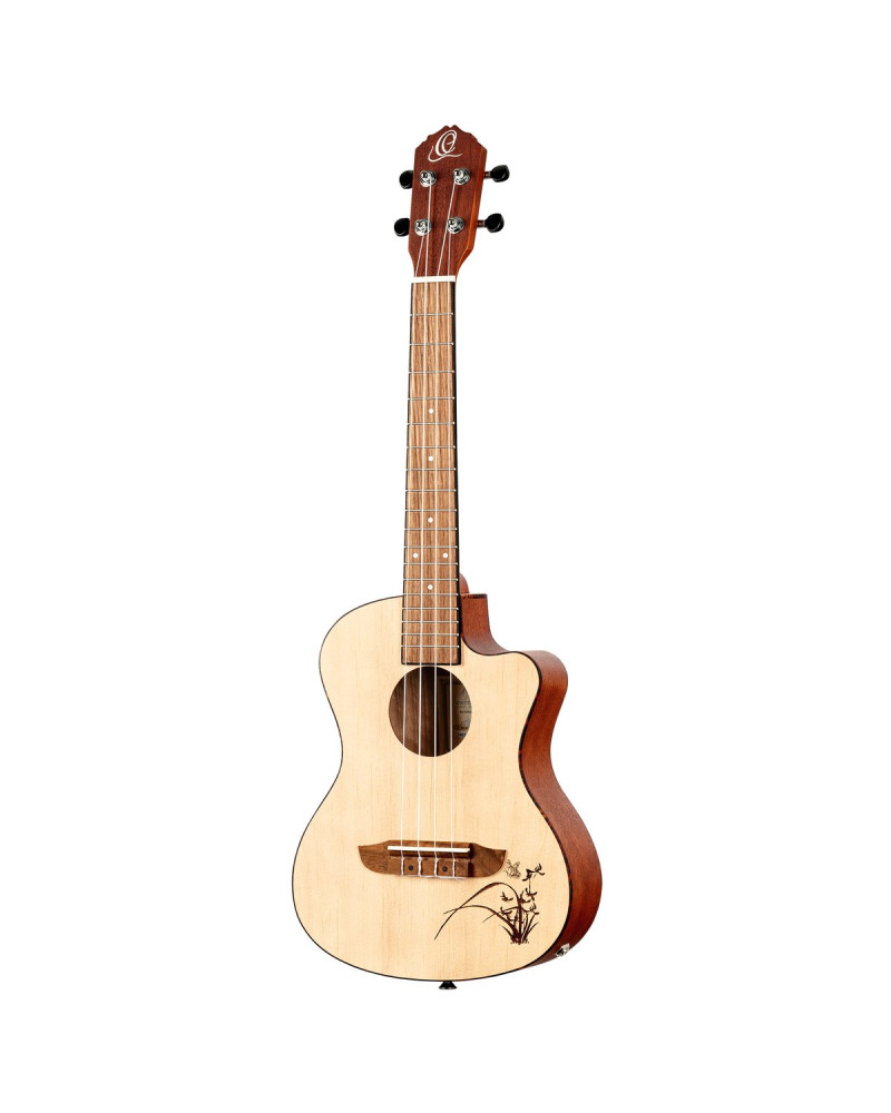 Ortega RU5CE-TE Bonfire Series Preamp Tenor Ukulele 4 String - Spruce/Sapele Natural