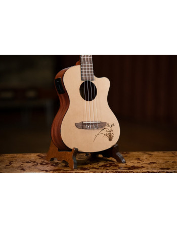 Ortega RU5CE-TE Bonfire Series Preamp Tenor Ukulele 4 String - Spruce/Sapele Natural