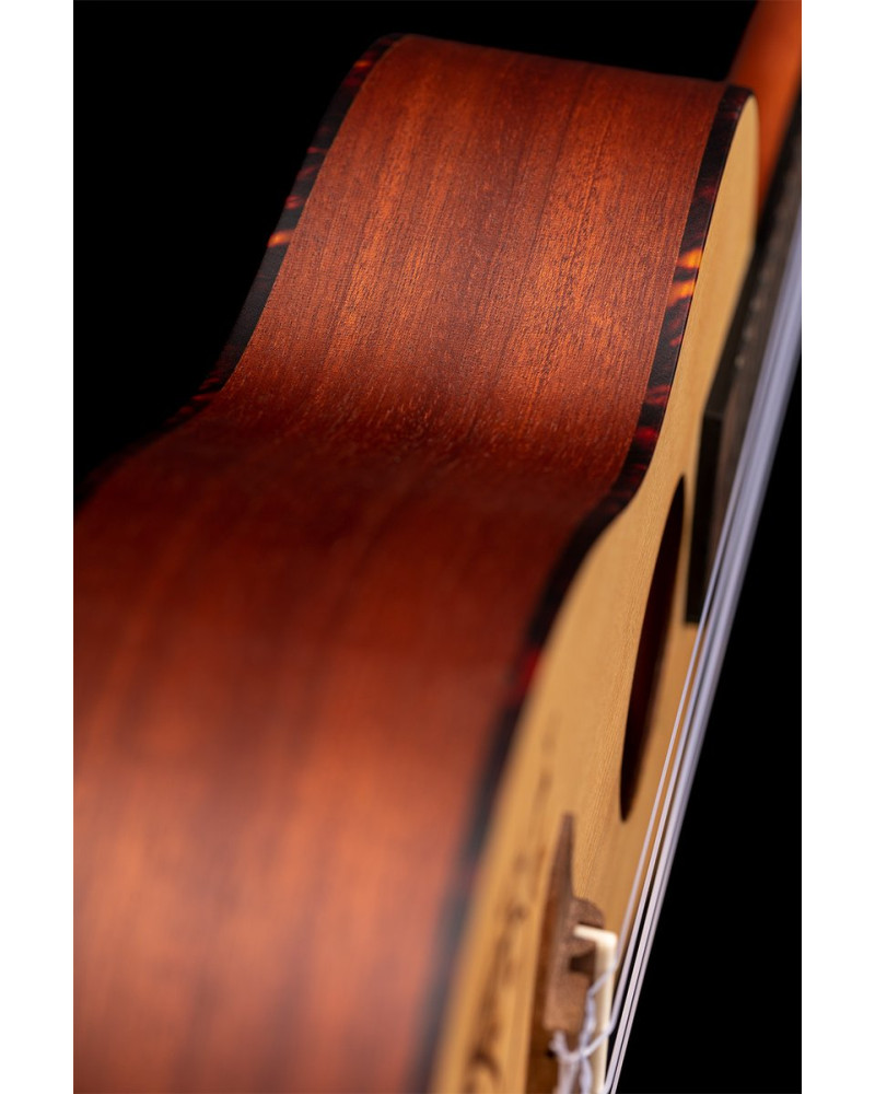Ortega RU5L Bonfire Series Concert Ukulele 4 String Lefty - Spruce/Sapele Natural