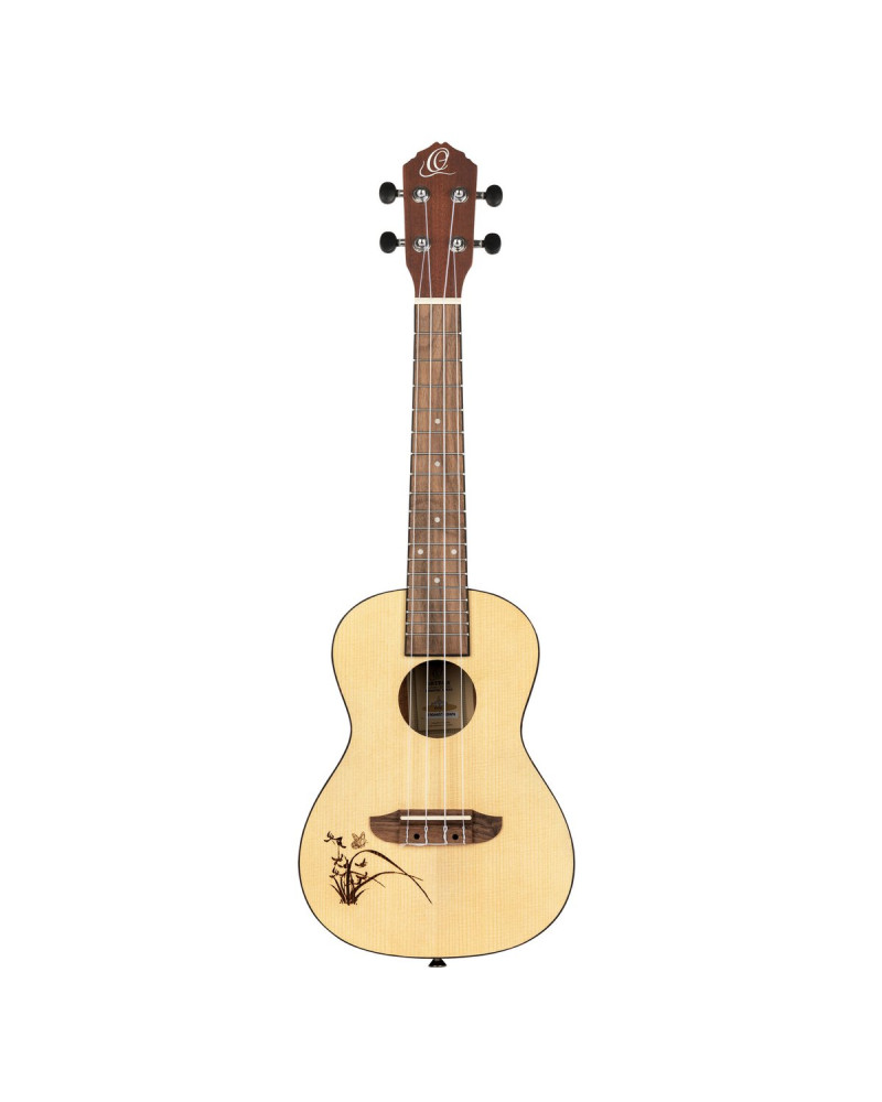 Ortega RU5L Bonfire Series Concert Ukulele 4 String Lefty - Spruce/Sapele Natural